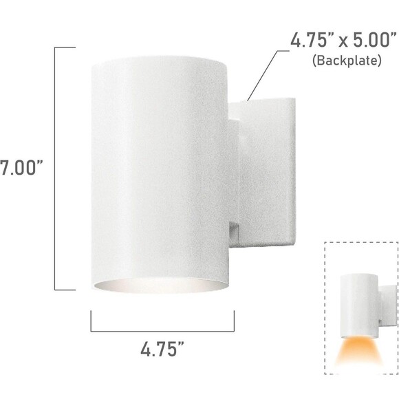 Kichler Lighting 1-Light Outdoor Wall Mount w/ White Down Light Sconce 9234 - Picture 6 of 7